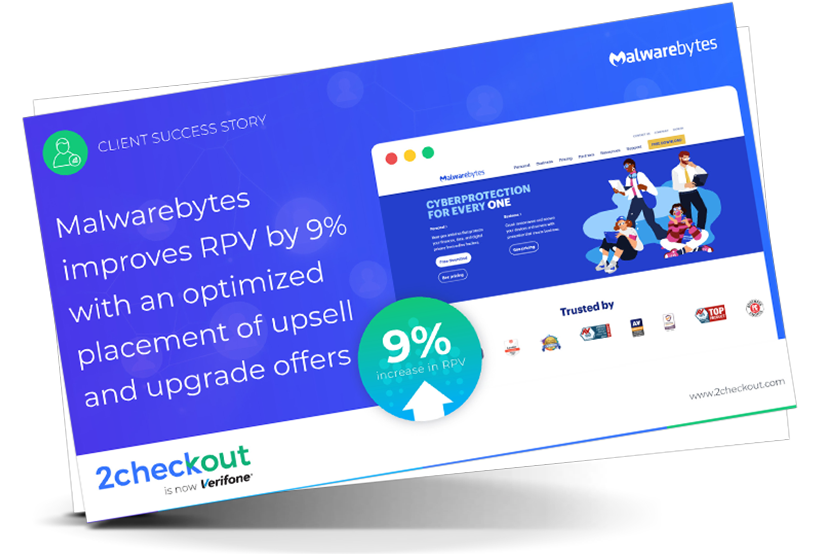 Malwarebytes Improves RPV by 9% with an Optimized Placement of Upsell and Upgrade Offers
