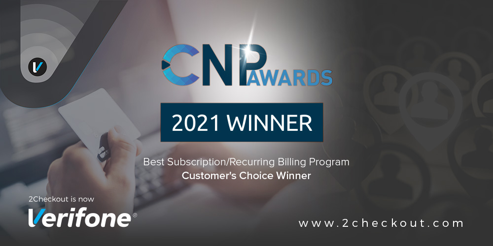 2Checkout Wins 2021 CNP Award for Best Subscription/ Recurring Billing Program