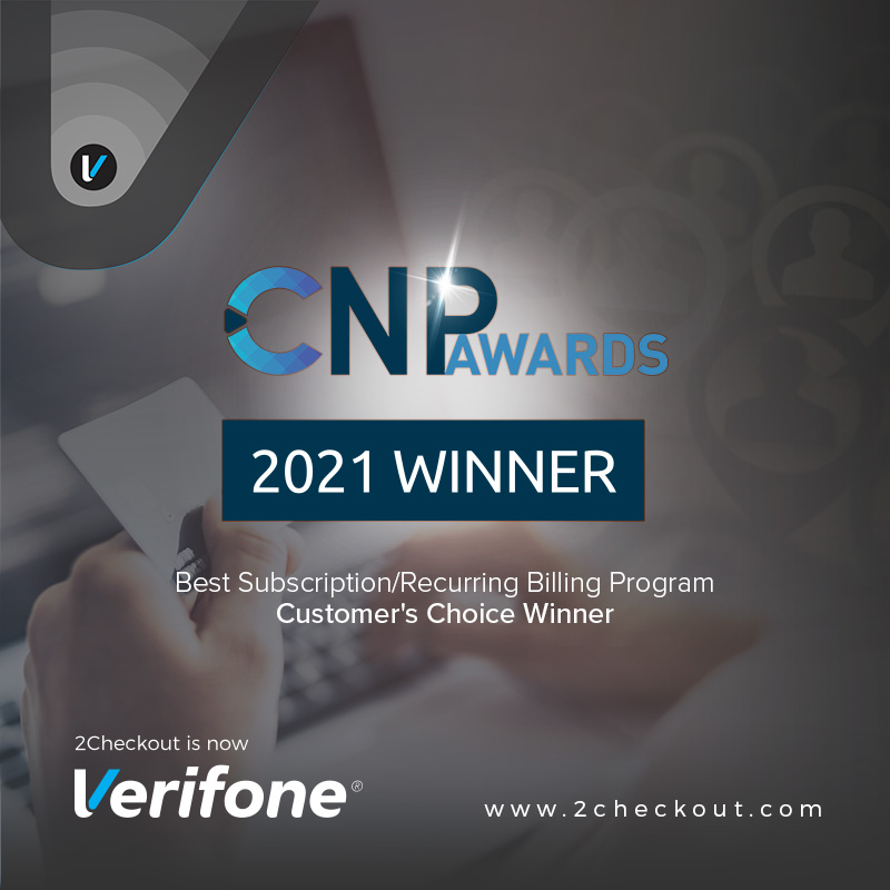 2Checkout Wins 2021 CNP Awards for Best Subscription/Recurring Billing Program
